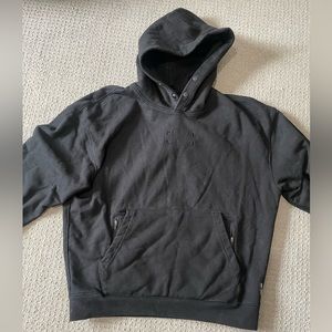 ASRV STONE WASHED TECH HOODIE - BLACK